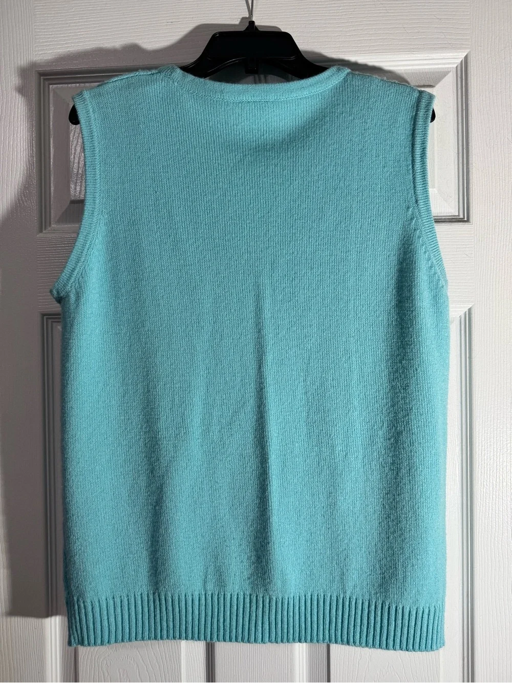 Allison Daley Aqua Cable Knit Sleeveless Cardigan Vest